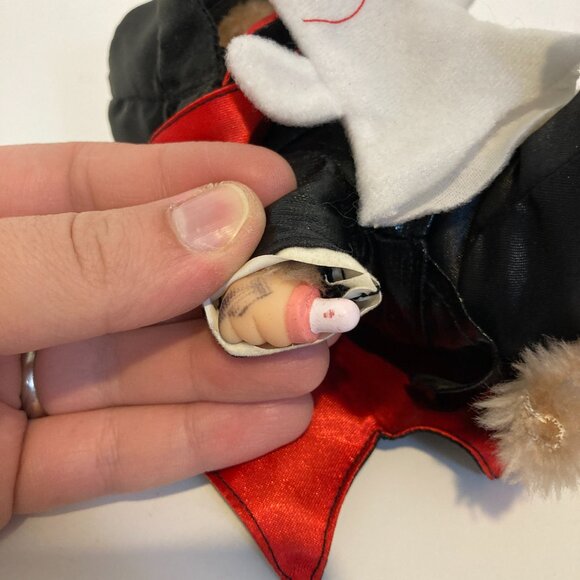 Monchhichi Halloween Ghost Dracula Monkey Doll Plush Toy Sekiguchi Japan - Picture 7 of 14